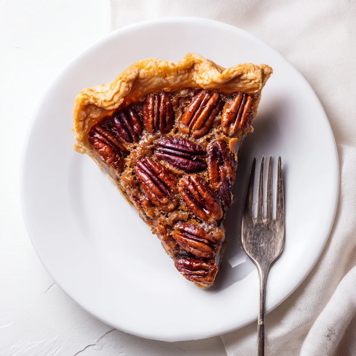 Homemade pecan pie cooling on a wire rack, showcasing a rich, glossy filling and perfectly crimped crust.