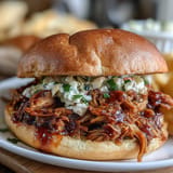 Smoky, tender jackfruit filling perfect for easy vegan sandwiches.