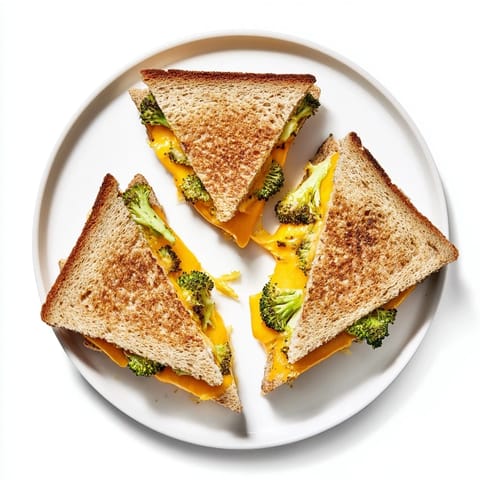 Roasted Broccoli & Cheddar Grilled Cheese