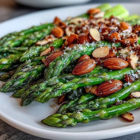 Lemon Butter Asparagus Almonds
