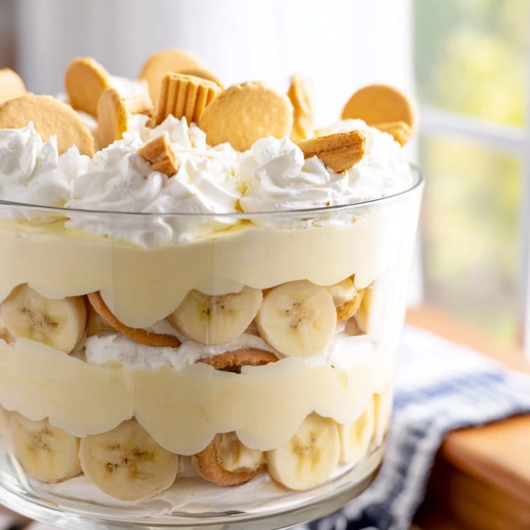 Chilled Southern Banana Pudding dessert served in individual cups, perfect for a family potluck or party.