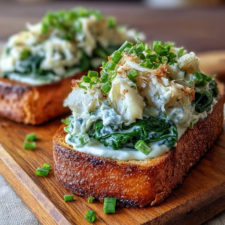 Crumbled smoked haddock on rye toast with creamy spinach and lemon wedge for a zesty finishing touch.