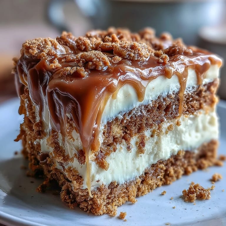 Decadent Baked Biscoff Cake with creamy Lotus frosting, garnished with crunchy Biscoff biscuit pieces, ready to serve at a festive party gathering.