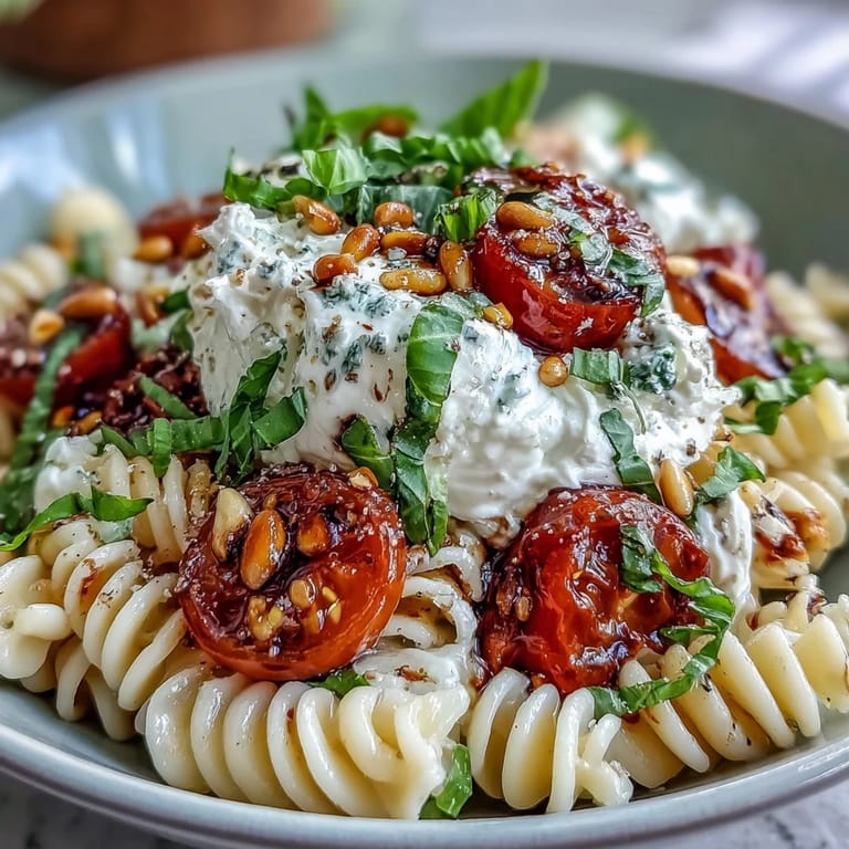 Deliciously fresh Summer Caprese Pasta, bursting with tomato and basil flavor.