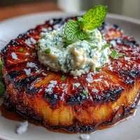 Caramelized Fricy Grilled Pineapple with Zesty Yuzu Kosho Melting Butter.