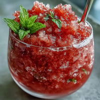 Frozen Watermelon Lemonade Slushie: icy, vibrant blend of sweet watermelon and tart lemon.